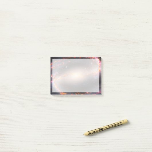 Spiral Galaxy Ngc 1300. Post-it Klebezettel (Auf Schreibtisch)