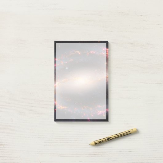 Spiral Galaxy Ngc 1300. Post-it Klebezettel (Auf Schreibtisch)