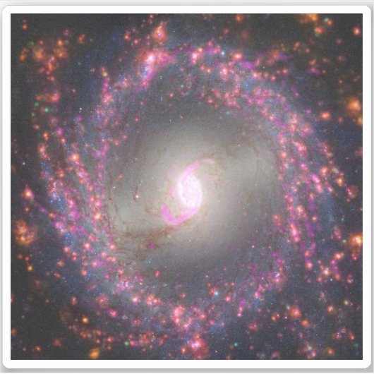 Spiral Galaxy Ngc 3351. Aufkleber (Vorderseite)