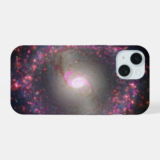 Spiral Galaxy Ngc 3351. iPhone 15 Hülle (Rückseite (Horizontal))