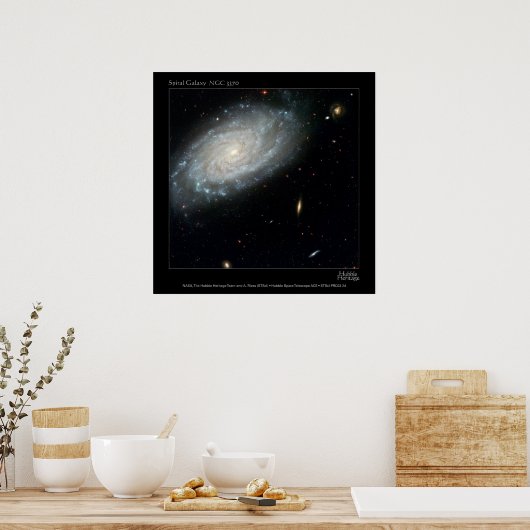 Spiral Galaxy NGC 3370 Poster (Küche)