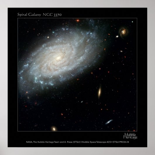Spiral Galaxy NGC 3370 Poster (Vorne)