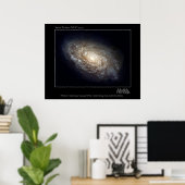Spiral Galaxy NGC 4414 Hubble Telescope Foto Poster (Heimbüro)