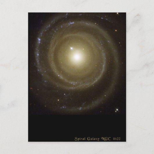 Spiral Galaxy NGC 4622 Spins Backward Postkarte (Vorderseite)