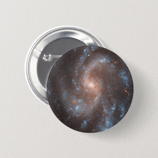 Spiral Galaxy Ngc 5584 Button (Vorne & Hinten)