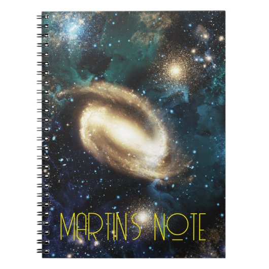 Spiral Galaxy Planet Nebula Hubble Telescope Foto Notizblock (Vorderseite)