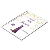 Spiral Gästebuch 40. Geburtstag Notizblock (Linke Seite)