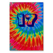 Spiral Gefärbte Krawatte Hochzeittisch siebzehn Tischnummer (Rückseite)