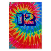 Spiral Gefärbte Krawatte Hochzeittisch Zwölf Tischnummer (Vorderseite)