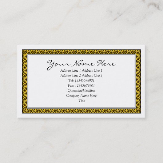 Spiral Gerahmt - Amber Visitenkarte (Vorderseite)