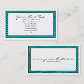 Spiral Gerahmt - Cyan Visitenkarte (Vorne/Hinten)