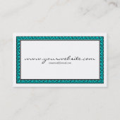 Spiral Gerahmt - Cyan Visitenkarte (Rückseite)