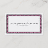 Spiral Gerahmt - Rosa Visitenkarte (Rückseite)