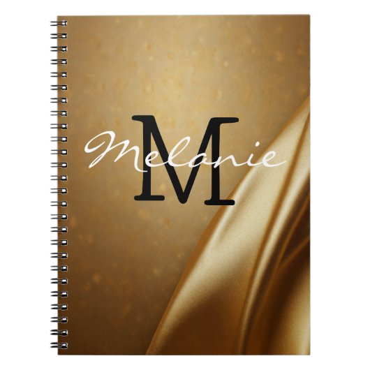 Spiral Glamour Monogram Notebook Notizblock (Vorderseite)