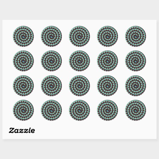 Spiral Guinea Pig Pattern, Runder Aufkleber (Blatt)
