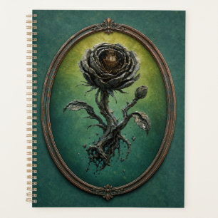 Spiral Hardcover Planner with a surreal rose Planer