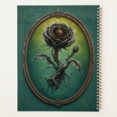 Spiral Hardcover Planner with  a surreal rose Planer (Rückseite)