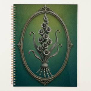 Spiral Hardcover Planner with a surreal rose Planer