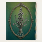 Spiral Hardcover Planner with  a surreal rose Planer (Rückseite)