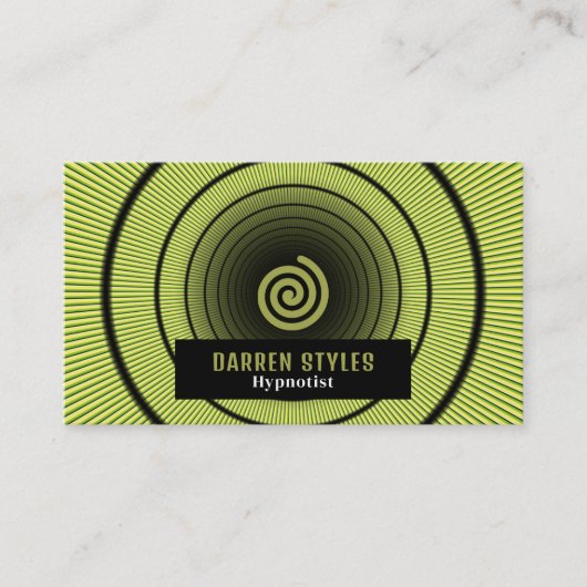 Spiral Hypnosis, Hypnotist Event Entertainer Visitenkarte (Vorderseite)