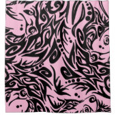 Spiral Hypnotic Flutter Stars und Radregulierung Duschvorhang (Vorderseite)