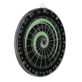 Spiral Hypnotic Green Regulation Dart Board Dartscheibe (Vorderseite Links)