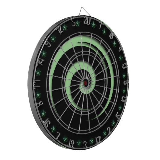 Spiral Hypnotic Green Regulation Dart Board Dartscheibe (Vorderseite Links)