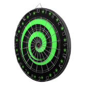Spiral Hypnotic Green Wheel Regulation Dart Board Dartscheibe (Vorderseite rechts)