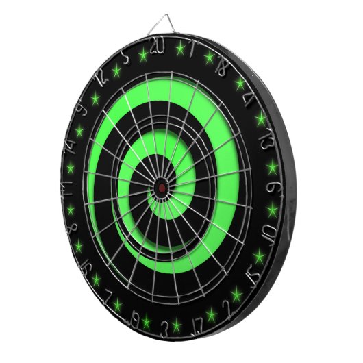 Spiral Hypnotic Green Wheel Regulation Dart Board Dartscheibe (Vorderseite rechts)