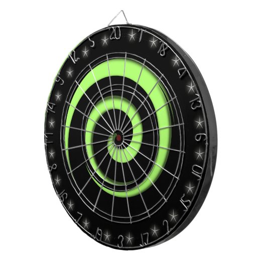 Spiral Hypnotic Hot Green Regulation Dart Board Dartscheibe (Vorderseite rechts)