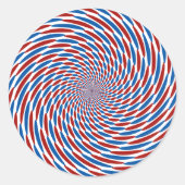 Spiral Illusion Burst Runder Aufkleber (Vorderseite)