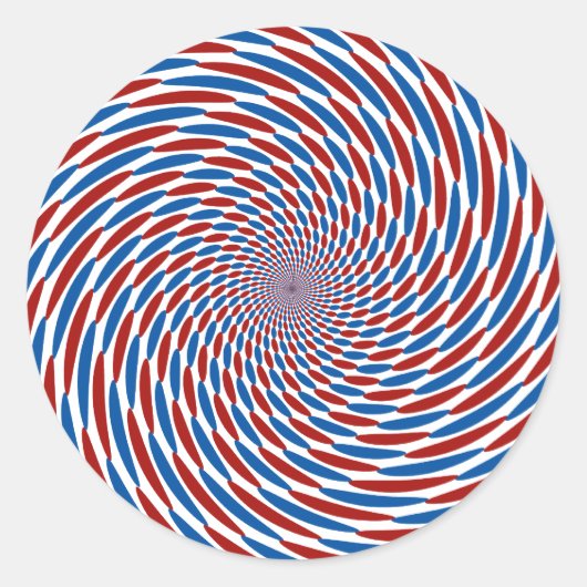 Spiral Illusion Burst Runder Aufkleber (Vorderseite)