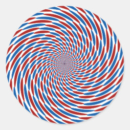 Spiral Illusion Burst Runder Aufkleber