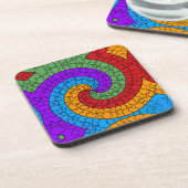 Spiral Jigsaw Getränkeuntersetzer (Linke Seite)