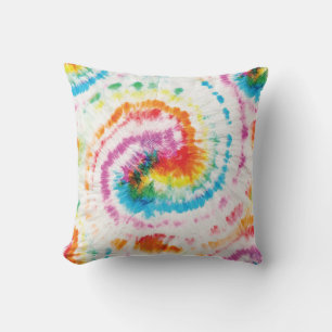 Spiral-Krawatte, Regenbogenförmige Muster Kissen