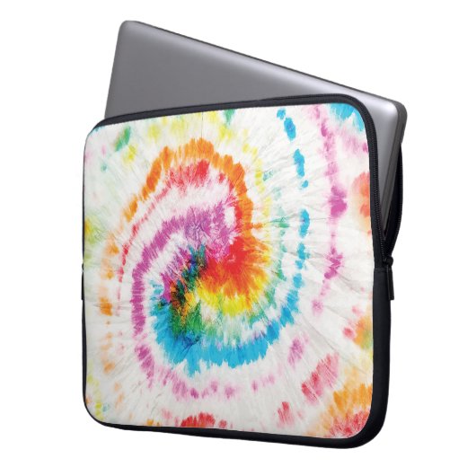 Spiral-Krawatte, Regenbogenförmige Muster Laptopschutzhülle (Vorderseite Links)