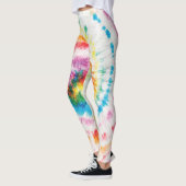 Spiral-Krawatte, Regenbogenförmige Muster Leggings (Links)