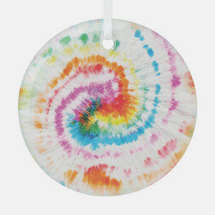 Spiral-Krawatte, Regenbogenförmige Muster Ornament Aus Glas