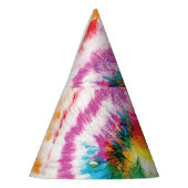 Spiral-Krawatte, Regenbogenförmige Muster Partyhütchen (Links)