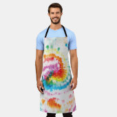 Spiral-Krawatte, Regenbogenförmige Muster Schürze (Getragen)