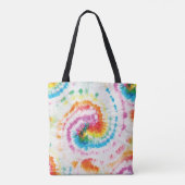 Spiral-Krawatte, Regenbogenförmige Muster Tasche (Rückseite)