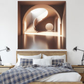 Spiral Light Architecture Leinwanddruck (Insitu (Schlafzimmer))
