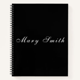 Spiral mit personalisiertem handgeschriebenem Name Notizblock