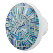 Spiral Mosaic Art - Aquamarine Keramikknauf (Rechts)