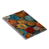 Spiral-Mosaik-Notebook - Erdliche und ogene Töne Notizblock (Rechte Seite)