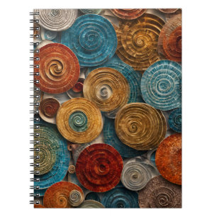 Spiral-Mosaik-Notebook - Erdliche und ogene Töne Notizblock