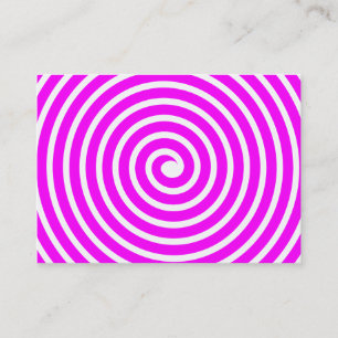 Spiral Motif - Magenta und Weiß Visitenkarte