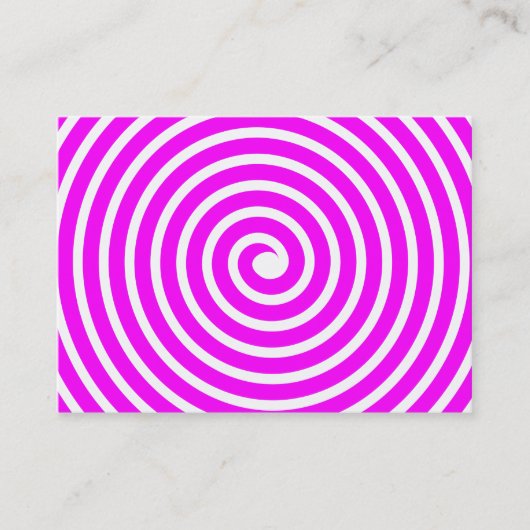 Spiral Motif - Magenta und Weiß Visitenkarte (Vorderseite)