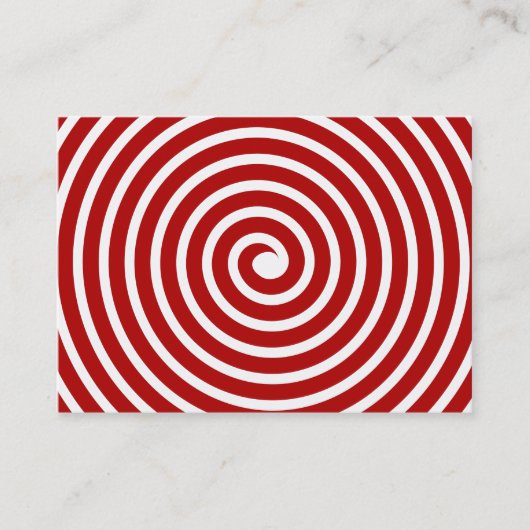 Spiral Motif - Ruby Red und White Visitenkarte (Vorderseite)