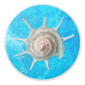 Spiral Muschel "Beach Life" Keramikknauf (Vorderseite)